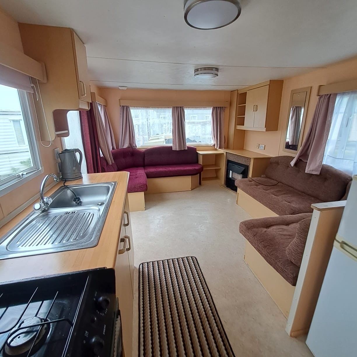 BK BLUEBIRD CHEAPIE - BK BLUEBIRD CALYPSO 28 X 10 WITH 2 BEDROOMS, GAS FIRE, WARM, DRY & COSY - GREAT SIZED FOR THOSE WITH SINGLE LANE ACCESS  For Sale Thumb