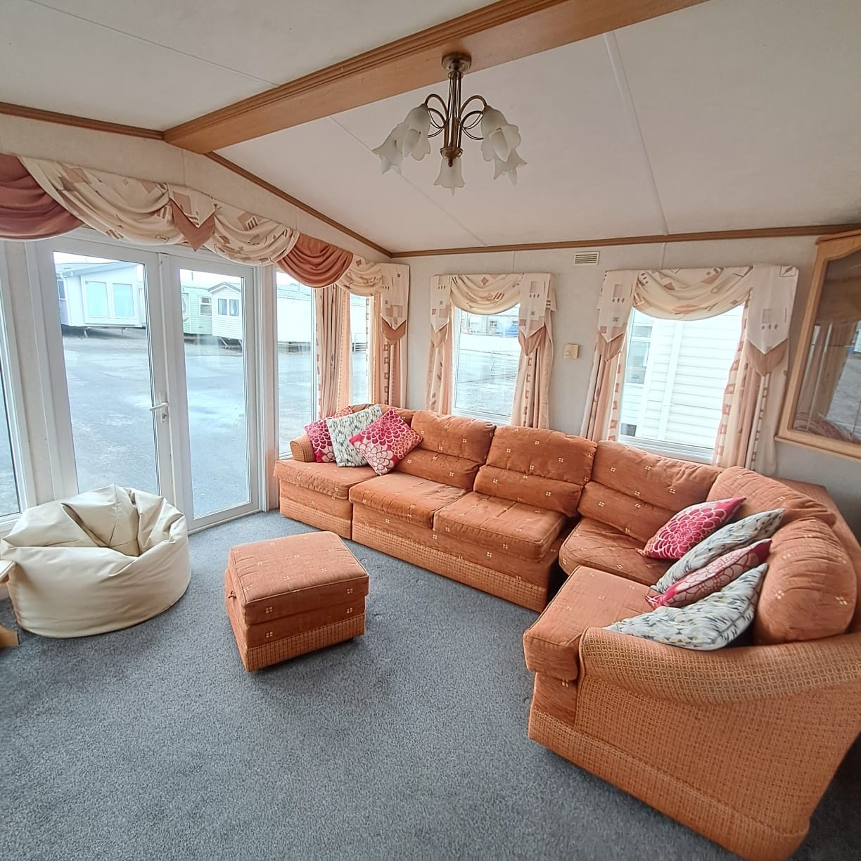 PEMBERTON MYSTIQUE SUPER 39 X 12 WITH 3 BEDROOMS, DOUBLE GLAZING & CENTRAL HEATING, BATH AND A SEPERATE EN SUITE SHOWER, 2 TOILETS -  FRONT OPENING PATIO DOORS For Sale Thumb